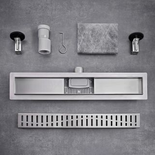 Душевой лоток РМС ТЛ-03-50х7 50см нержавеющая сталь